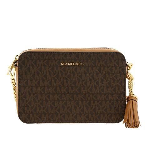 michael kors side bag brown|Michael Kors body cross bag.